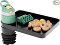 2 Pack Upgraded Car Seat Tray for Kids Car Seat Tray with Expandable Base for Snacks, Toys, Books, Entertainment Kids Travel Essentials Fits 2.8''-3.2'' Cup Holders (2, Standard Base)