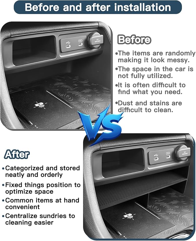 Ruiya 2026 Passport Center Console Organizer for Honda Passport 2026 Accessories ABS Material Central Console Organizer Compatible with 2026 Honda Passport RTL/TrailSport/TrailSport Elite