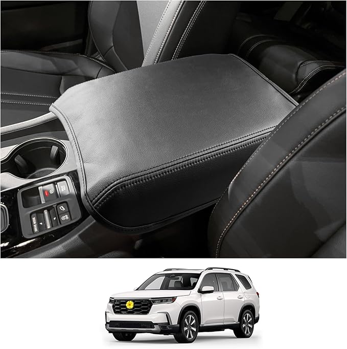 CDEFG Center Console Cover for 2023 2024 2025 Honda Pilot/2024-2026 Honda Ridgeline Passport Armrest Cover Center Console Pad Arm Rest Cushion Pilot 2025 Hybrid Accessories