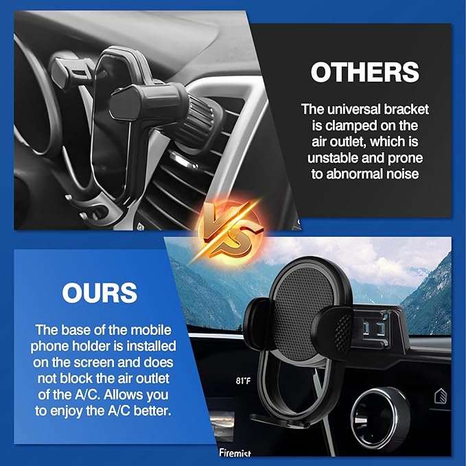 Autorder Car Phone Holder for 2025-2026 Chevy Chevrolet Equinox Accessories Phone Mount 11.3-Inch Screen Cell Phone Automobile Cradles Hands-Free 360 Degree Rotation(Not for EV)