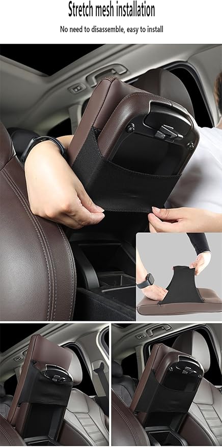 Car Armrest Cover Pad for Mazda MX-5 Miata 1989–2025 Premium Leather Center Console Armrest Cushion Pad Anti-Scratch Waterproof Auto Interior Accessories Dark Brown