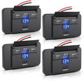 4PCS Gibbab 90W 3 Ports 12V RV USB Switch Outlet with Voltmeter, 2*36W PD3.0 Type-C Quick Charge & 18W QC3.0 Socket Panel Wall Mount Automotive Multi-Port Charger Adapter for Car Marine Truck Boat Bus