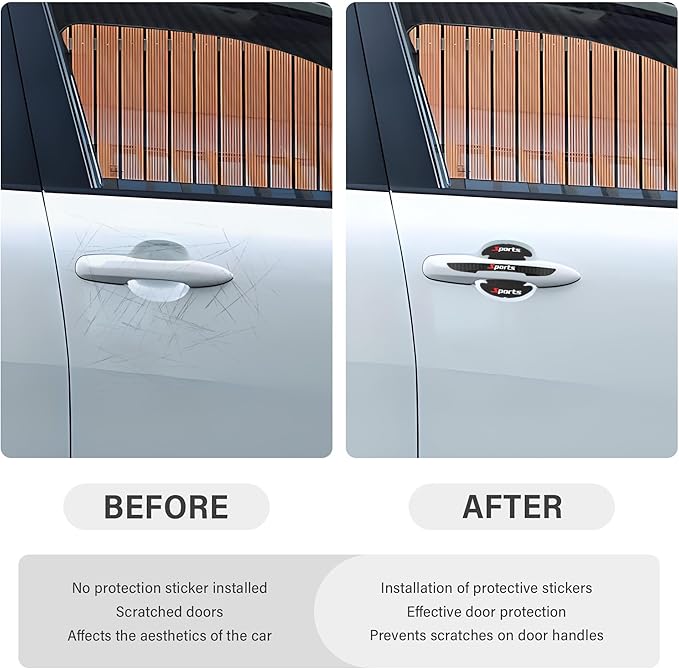 8PCS Car Door Protector,Sports Car Door Handle Protector,Sports Car Door Handle Scratch Protector,Universal CCar Door Edge Protector Fit Most Cars,SUVs,Trucks