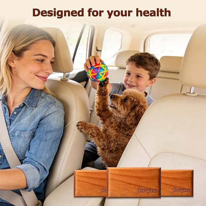 Car Air Freshener - Wood Air Freshener, Car Odor Absorber & Purifier, All Natural Plant Essential Oils,Long Lasting Scent, Pack of 3 (Teak-Amber-Grove)-CLIP INCLUDED