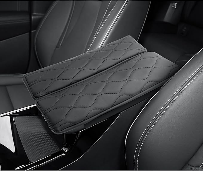 CDEFG 2Pcs for 2021-2024 Buick Envision Center Console Cover for 2021 2022 2023 2024 Buick Envision Accessories Armrest Cover 2021-2024 Envision Middle Console Pad Arm Rest Cushion Leather Cover