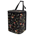 Talayituse Mushroom Snail Flower Print Car Trash Can with Lid, Leak Proof Auto Trash Bag Hanging Vehicle Garbage Can Multipurpose Storage Container for Back Seat Road Trip