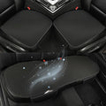 West Llama Car Seat Covers Full Set,Ice Silk Bottom Seat Covers for Cars Include 1 Pair Front Driver Seat Pad Mat and 1 Rear Bench Cover for SUVs,Cars,Sedans(3PC-Black)