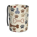 Dog Paw Prints Bones Car Trash Can Leak Proof Hanging Waterproof Garbage Can Multipurpose Trash Bin for Car SUV Front Seat Headrest Collapsible and Portable Storage Pocket
