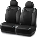 PIC AUTO Car Seat Cover, Super Breathable Mesh Front Seat Cover for Cars, Gray Leather Seat Covers, Universal Fit, Durable, Airbag Compatible, Suitable for SUVs, Trucks, Sedans, and Vehicles
