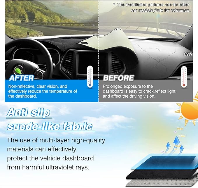Cartist Dash Cover fits for CrossTrek 2024 2025 2026 Dashboard Cover Mat for Crosstrek Accessories Non-Slip Carpet Sunshield Glare UV Rays Protector