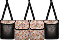 Hanging Trunk Organizer for SUV, Peach Fruits Car Organizer, Waterproof Back Seat Organizer for SUV, Car Organizers and Storage with Adjustable Straps, Car Storage Organizer