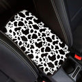Coldinair Cow Dog Paw Car Armrest Cover,Auto Center Console Pad,Soft Seat Cover Protector Cushion,Car Accessories Decor for Most Cars,Sedan,Truck,SUV