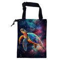 KXWQTRDD Colorful Galaxy Nebula Car Garbage Bag Sea Turtle Drawstring Car Trash Bag Hanging for Back Seat with Adjustable Buckle Canvas Vehicle Trash Can Easy-to-Install