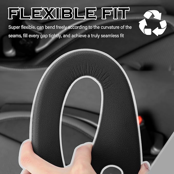 2026 New Car Seat Gap Filler,2PCS Soft Seat Gap Filler Strip for Block Items Slipping into Gaps,Universal Car Seats Gaps Plug Cars Interior Accessories for Cars SUVs
