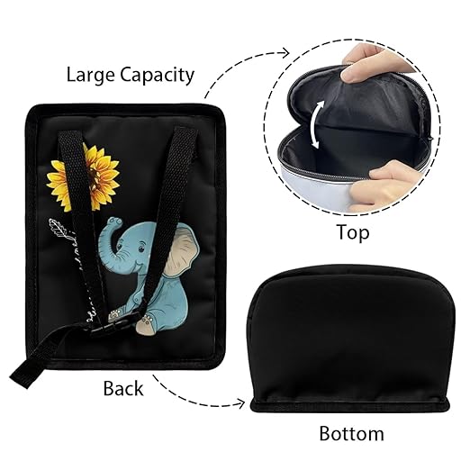 DISNIMO Sunflower Car Trash Can Easy-to-Install Car Accessory Interior, Cartoon Elephant Leak-Proof Car Garbage Can Bin Organizer Storage Bag for The Back Seat of Any Cars, Sedans, SUVs & Trucks