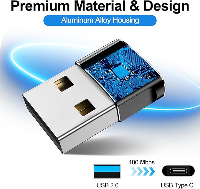 𝟒𝐏𝐚𝐜𝐤 𝐔𝐩𝐠𝐫𝐚𝐝𝐞𝐝 USB to USB C Adapter,Type-C Female to A Male Charger Converter for iPhone 17 Charger,iWatch Ultra SE 9 10,iPhone 17 Pro Max 16 15 14,Samsung S25,AirPods,iPad,Car,Xbox