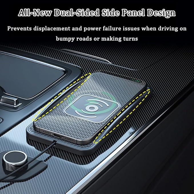 Wireless Car Charger Pad for Mazda CX-50 2023-2026, Type-C/USB 20W Car Wireless Charger Non-Slip Phone Charging Pad Car Accessories,A 30cm Cable Type-C Plug