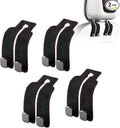 JinnEterri Car Purse Hook Purse Hook for Car Seats Headrest Car Seat Hooks,Heavy Duty Vehicle Organizer for Handbags, Groceries, Purses, Keep Car Tidy (Black, 4 Pack)