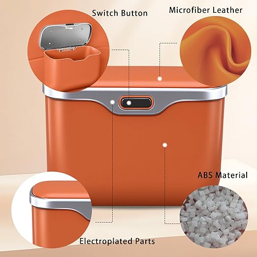 MAIBAOYUAN Car Trash Can with Lid, Leakproof Auto Garbage Bin, Waterproof Car Trash Bag Holder with PU Leather Top for Back of Seat/Door, Fit for SUVs, Sedans, Trucks Brown