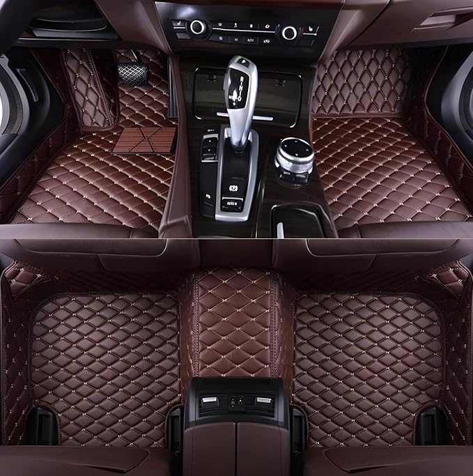 SARAHS Customized car Floor mats -Suitable for 99% of Cars, SUVs, and Trucks - car Pads to Protect Vehicle Interior Floor Accessories (Dark Brown)