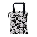 KXWQTRDD Car Garbage Bag Cute Black Panda Drawstring Car Trash Bag Hanging for Back Seat with Adjustable Buckle Canvas Vehicle Trash Can Easy-to-Install