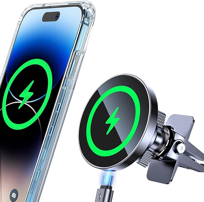 for MagSafe Car Mount Charger【100% Compatible 】carmount 2.0 Magnietic Phone Holders for Your Car Cell Phone Mount for Car Air Vent Dashboard Wireless Car Charger for iPhone 17 16 15 14 13