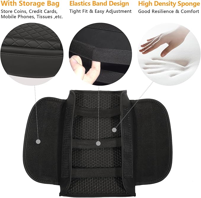 Console Cushion Cover for Toyota Tacoma 2016-2023 SR SR5 Off-Road PreRunner TRD-Sport pro Limited Tacoma Organizer Armrest Storage Box Cover Tacoma Interior Accessories