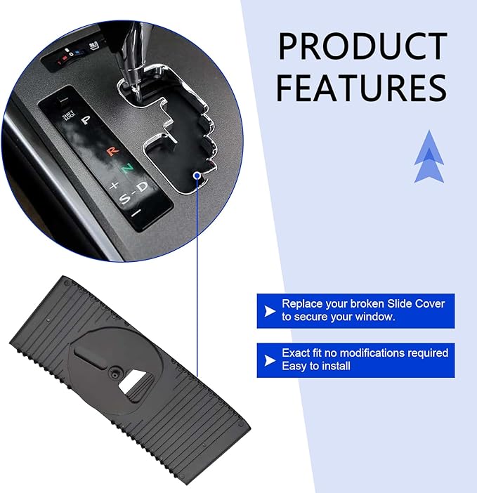 35975-53020 Shift Slider Center Console Slide Cover, Car Gear Shifter Sliding Covers, Compatible with 2005-2013 Lexus IS250 IS350, Gear Shift Position Slide Cover Replacement