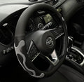 PINCTROT D Shaped Comfy Grip Steering Wheel Cover, Anti-Slip Design, Flat Bottom 14.5-15 Inch(Silicone Gray)