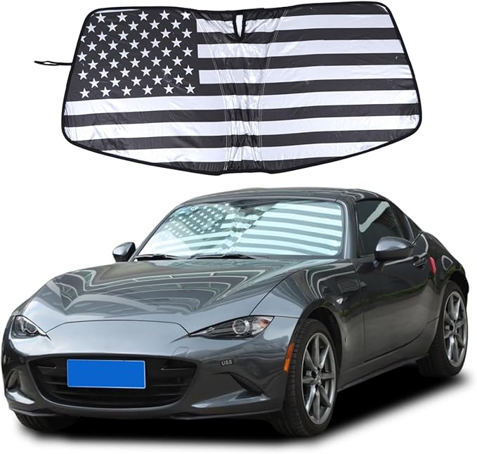 1 Pieces Car Sun Shade for Windshield,Sun Visor Front Windshield Sunshade,Foldable Windshield Cover Fits 2016 2017 and up, Compatible with Mazda MX5 (C)