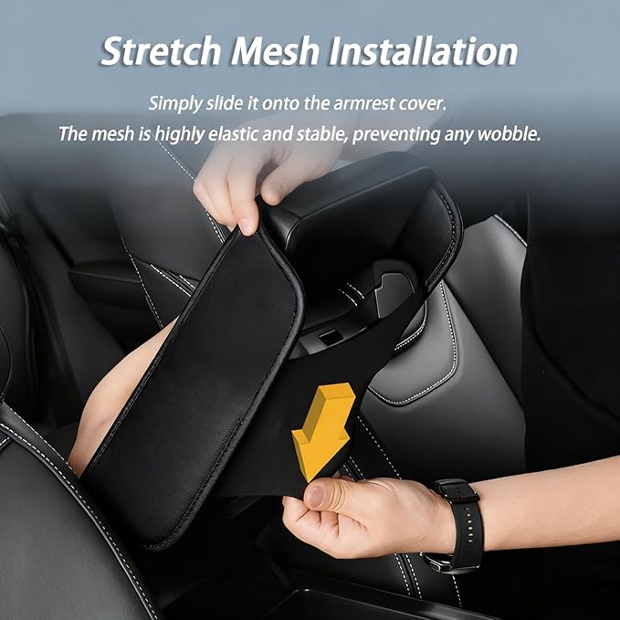 Car Center Console Cover for Honda Passport 2019 2020 2021 2022 2023 2024 2025, Thick Armrest Cushion Pad with Side Storage Pockets, Center Console Protector, Arm Rest Cover