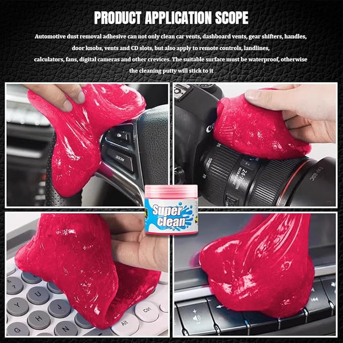 Car Cleaning Gel, Car Cleaning Supplies, Car Cleaning Putty, Universal Car Cleaning Kit Auto Detailing Tools Car Accessories Fit for Automotive, Keyboard, Camera, Printers (Pink, 1PCS)