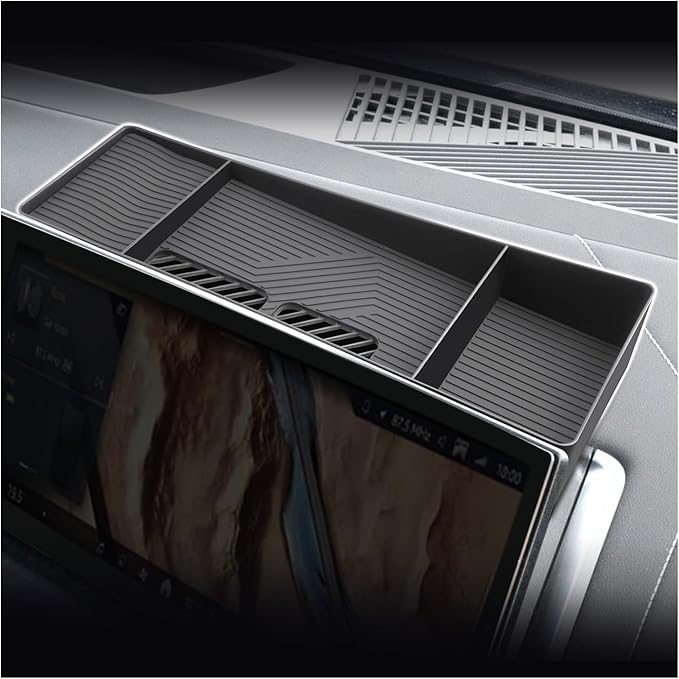 SXCY for 2025 2026 BMW X3 Dashboard Organizer Tray [14.9 Navi+12.3 Dash Whole Screen Only] for 2025 2026 BMW X3 Accessories Screen Back Console Tray 2025 2026 X3 Behind Dash Console Organizer