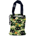 Car Trash Bag Black Cat Among Flowers Car Trash Bin Leakproof Waterproof Car Trash Can for Back Seat, Foldable Car Garbage Bag with Adjustable Straps and Drawstring for Car Accessories