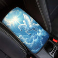 Horse Cross Armrest Cover Pad Soft Car Center Console Armrest Cushion Cover for Vehicle SUV Truck Car Auto Accessory