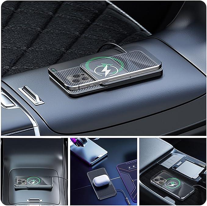 Wireless Car Charger Pad for Subaru Outback 2015-2021,20W Fast Wireless Phone Charger Cell Phone Cordless Charging mat,Non-Slip Phone Charging,30cm Cable Type-C
