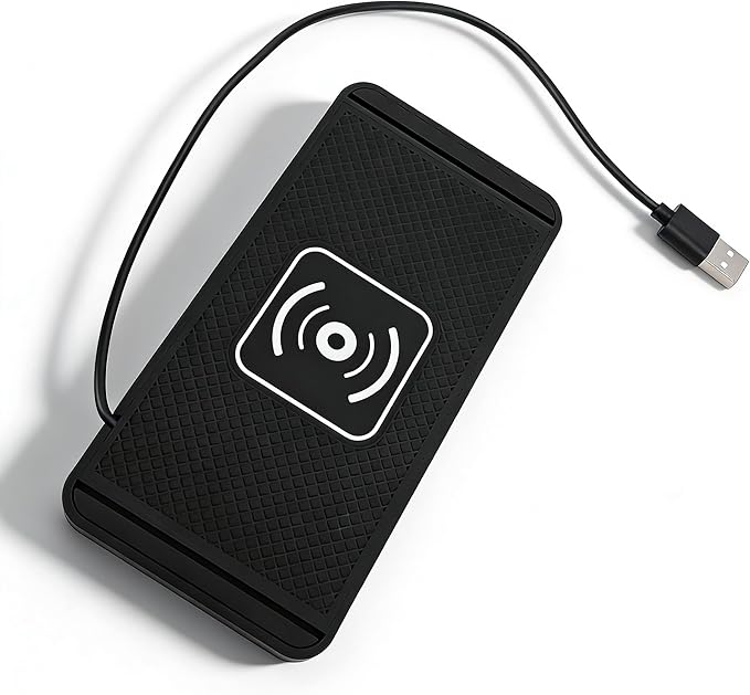 Dpofirs Car Wireless Charger Pad, 20W Fast Wireless Car Charger Mat for Phones & Earphones