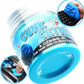 PeerBasics Gunk Getter, Cleaning Gel for Those Hard to Reach Places, Automotive Cup Holder Electronic Keyboard Office, Slime Gel Cleaner Dust Crumb Removal (Jar, Blue, 3.5oz)
