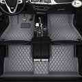 All-Weather car Floor MATS-Suitable for 99% of car Models,Leather car mat, offering Personalized Embroidery and Multiple Color Options,Provide Protection for car Rug (Gray)