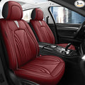 Car Seat Covers Full Set for 5 Seats - Nappa Leather 3D Foam Back Support, Super Breathable, All Season Car Seat Cushion with Storage Bags, Universal Fit for Most Cars, Colour- Burgundy