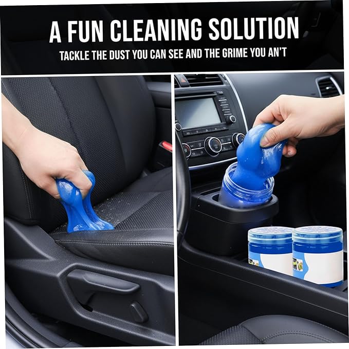 2-Pack Auto Detailing Gel, Car Cleaning Gel for Cleaning Vents & Buttons, Reusable Putty for Interior Surfaces