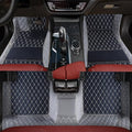 Custom Personalized Floor Mats for Cars，Luxury Full Coverage All Weather Car Floor Mats，Anti-Slip Leather Car Mat Set ，Custom Floor Mats for 99% of Cars, Trucks & SUVs (3D Gray and Black)