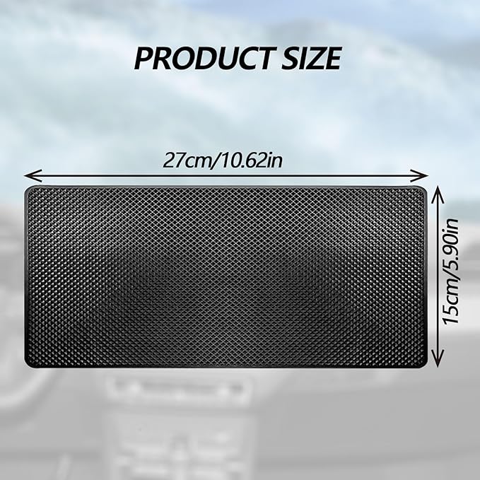 Dashboard mat Rubber Non-Slip mat, 10.6"x5.9" Size car Non-Slip mat, car Dashboard Accessories for car Interior Organizer.