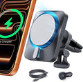 ESR for 15W MagSafe Car Mount Charger with CryoBoost, Made for Apple-Certified, for MagSafe Car Mount, Magnetic Wireless Car Charger for iPhone 17e/17-12, S26/S25, Fast Charging, Phone-Cooling Charger