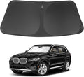 Windshield Sun Shade Compatible with 2018-2024 2025 BMW X3 Accessories Foldable Sunshade Sun Blocker Protect Car from Sun Rays & Heat Damage
