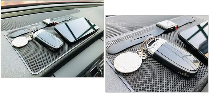 Extra Large 26 x 15cm Magic Anti-Slip Non-Slip Mat Car Dashboard Sticky Pad Adhesive Mat for Cell Phone, CD, Electronic Devices, iPhone, iPod, MP3, MP4, GPS - Black