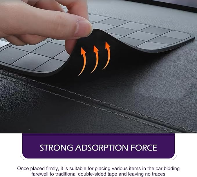 1 PC Car Dashboard Non-slip Mat, High Temperature Resistant Mesh Dash Mat, Multifunctional Center Console Storage Mat, Universal Dashboard Accessories, for Most Cars, Trucks, SUVs (Gray)