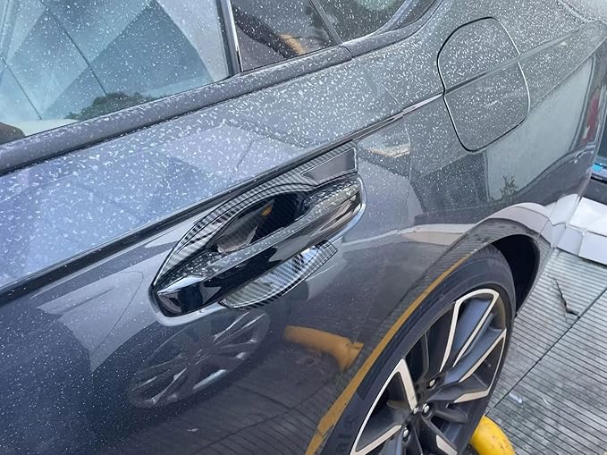 GZZHANMU Exterior Door Handle Bowl Cover Trim Fit for Honda Accord 11th 2023 2024 2025，Car Accessories Paint Scratch Protector ABS（Carbon Fiber Style）