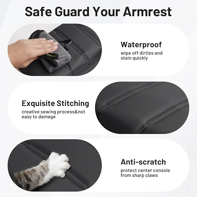 Autorder Center Console Cover for 2023-2025 2026 Honda CR-V CRV Accessories Armrest Cover Anti-Scratch Middle Console Pad Armrest Protector