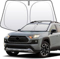 Thickened 2-Layer Front Windshield Sun Shade Compatible for Toyota RAV4 XA50 2019-2025, Foldable Custom Fit Sunshade Blocks 99% Heat, Keeps Car Interior Cool (for RAV4 XA50 2019-2025)
